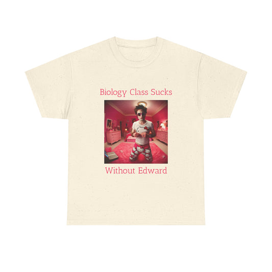 Biology Class Sucks Without Edward  - Edward Cullen Graphic Unisex Heavy Cotton Tee