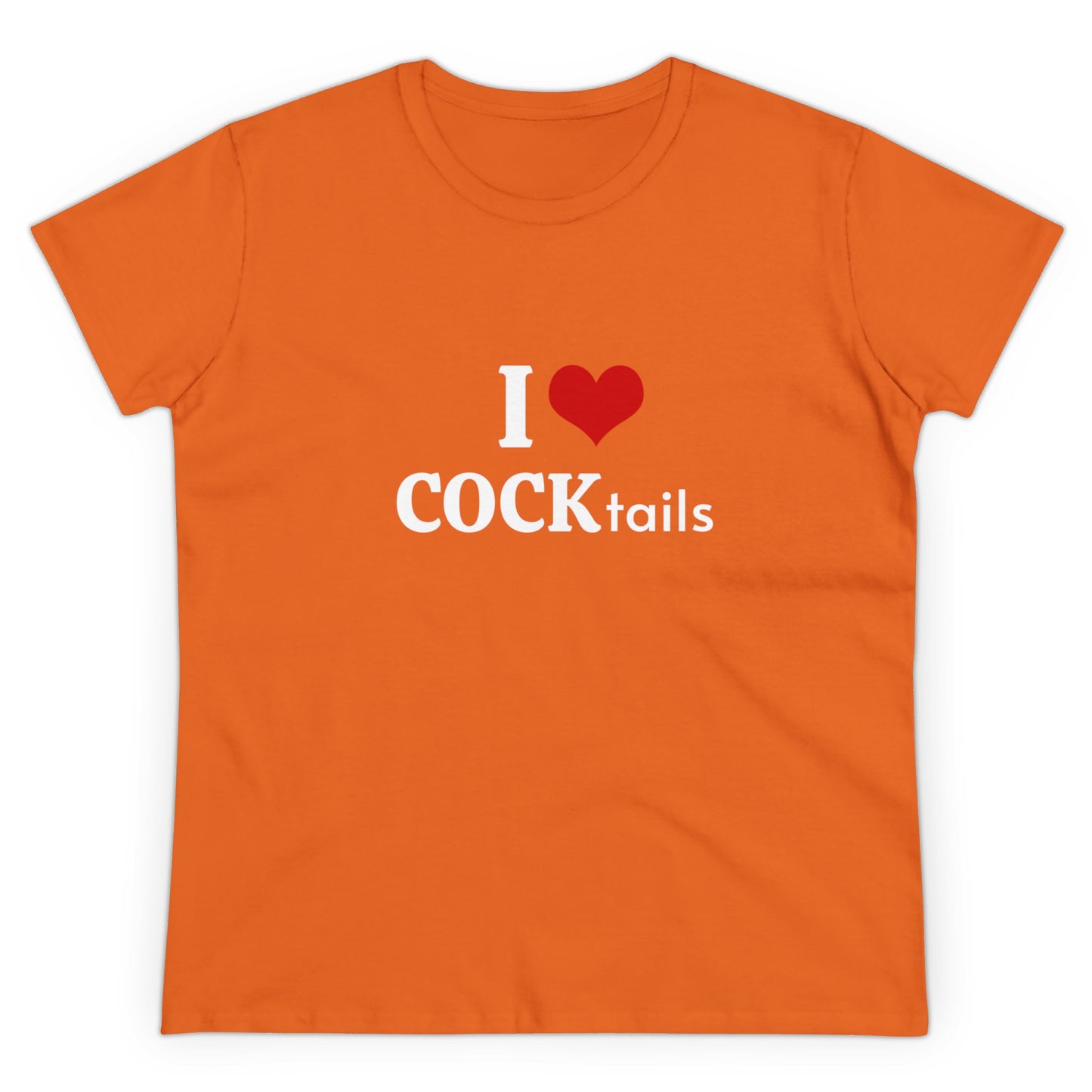 I Love COCKtails Graphic Adult Humour Cotton Tee