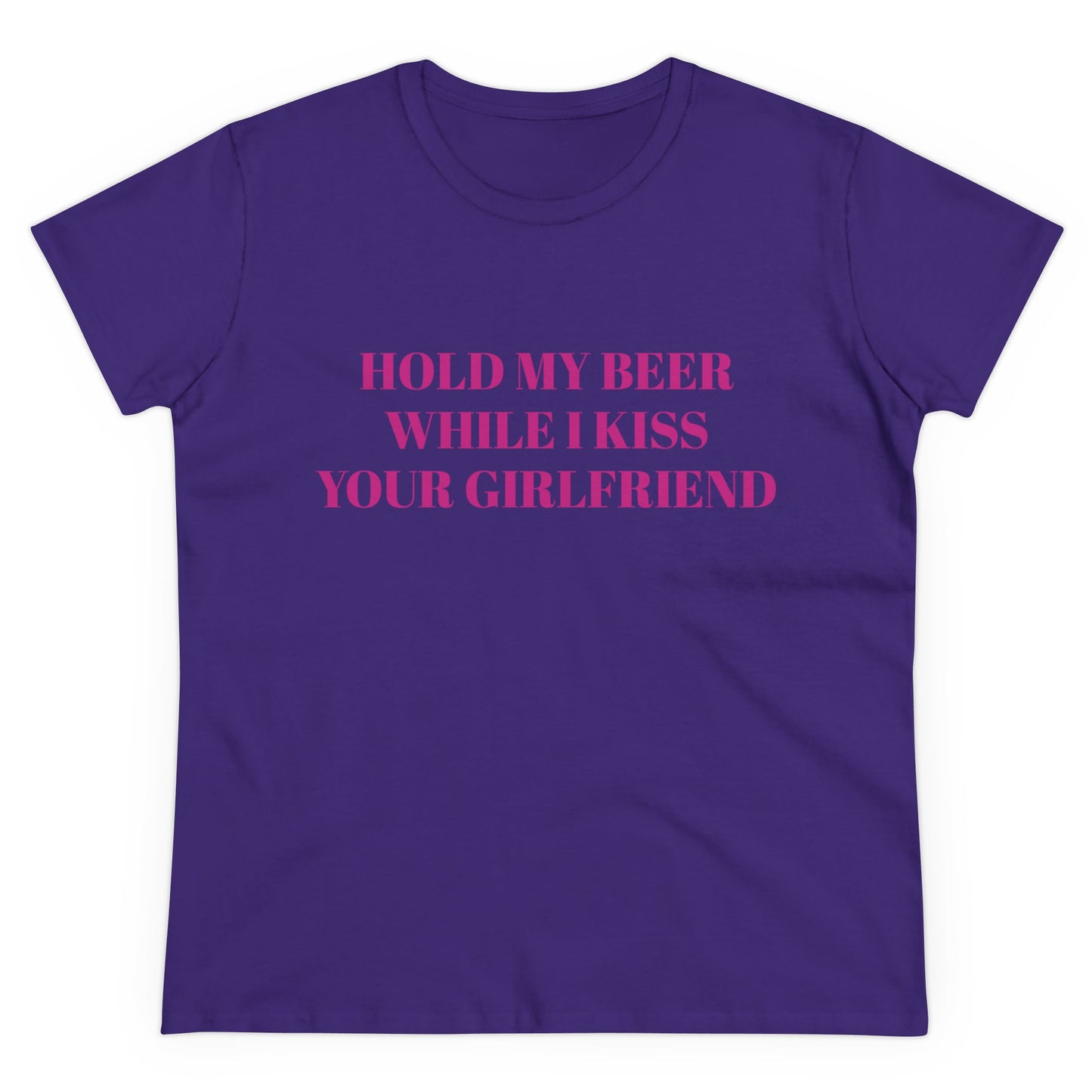 Hold My Beer While I Kiss Your Girlfriend - Graphic Cotton Tee