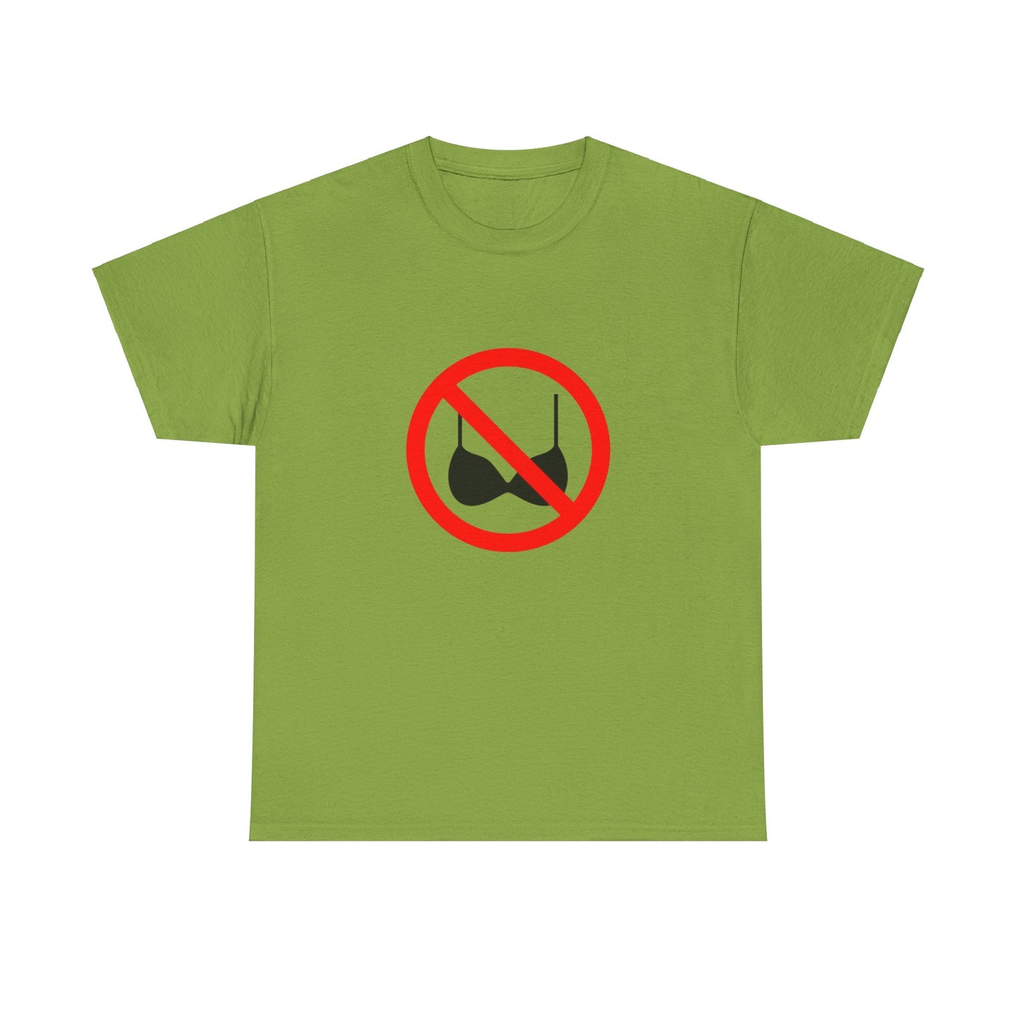 No Bras Allowed Sign - Graphic Unisex Heavy Cotton Tee