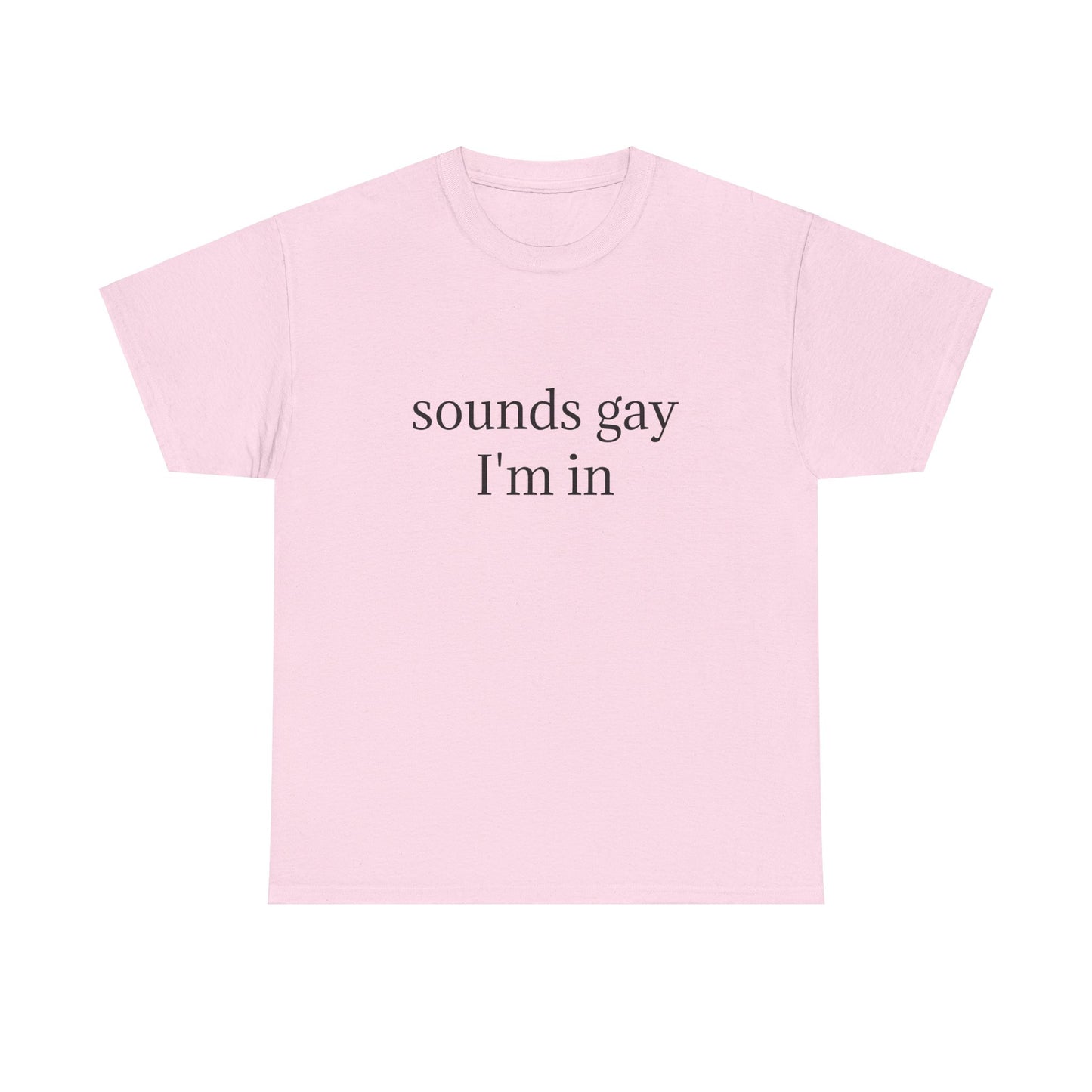 Sounds Gay, I'm In - Graphic LGBTQ+ PRIDE Unisex Heavy Cotton Tee