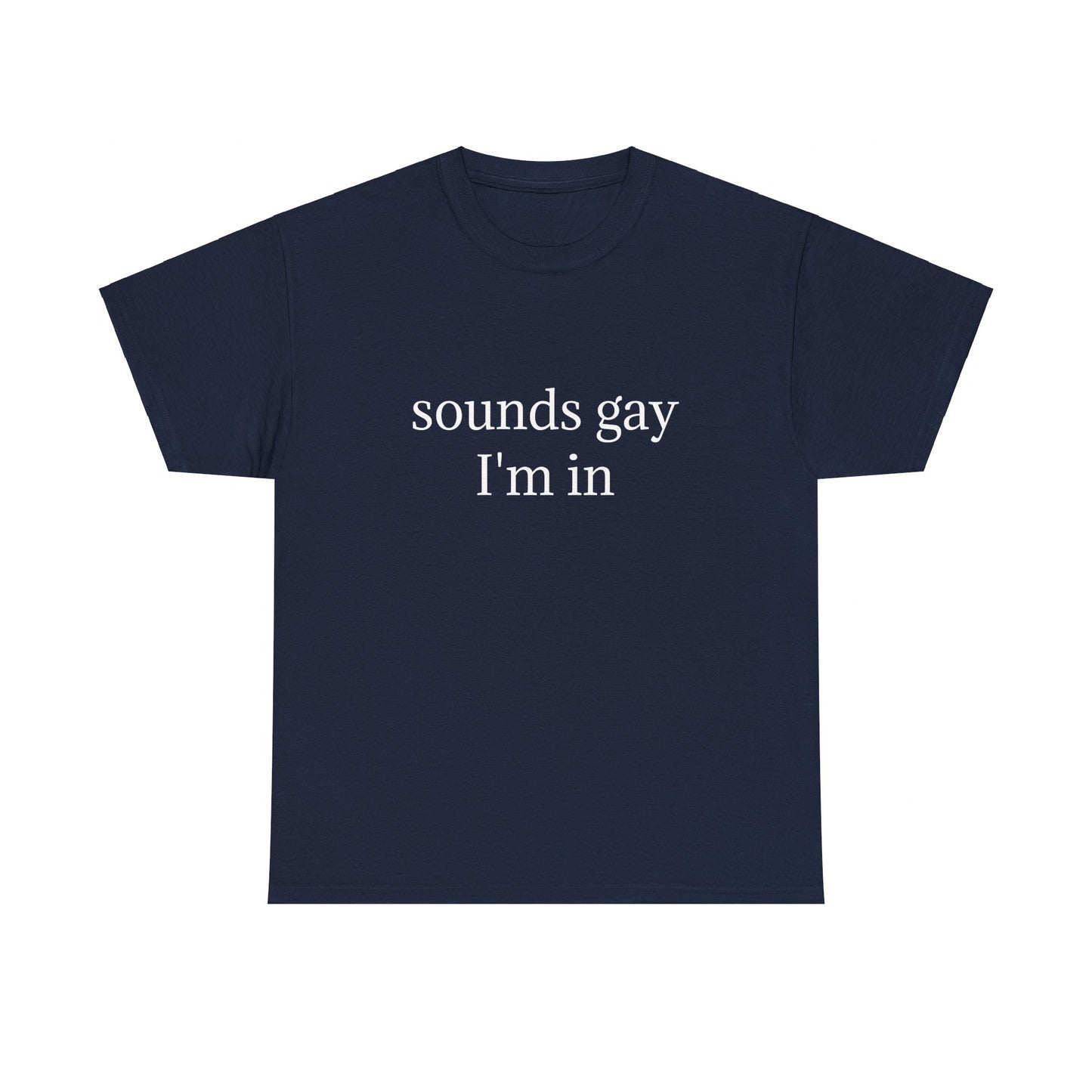 Sounds Gay, I'm In - Graphic LGBTQ+ PRIDE Unisex Heavy Cotton Tee