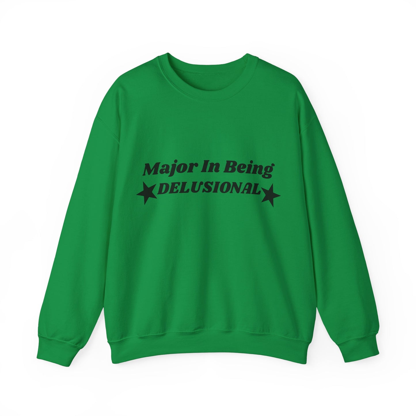 Major In Being Delusional - Personalised Heavy Blend™Crewneck Sweatshirt