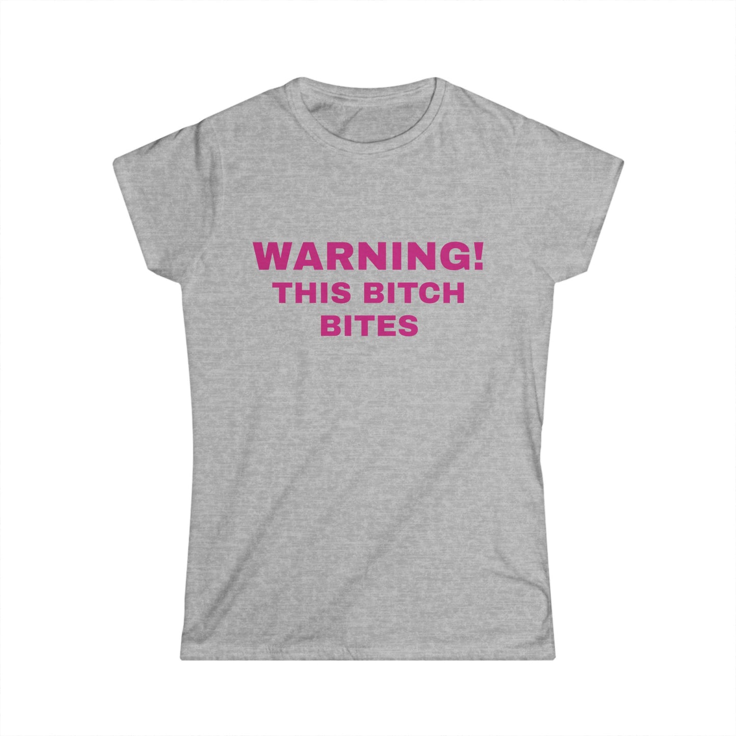 Warning! This Bitch Bites - Graphic Soft Style Tee