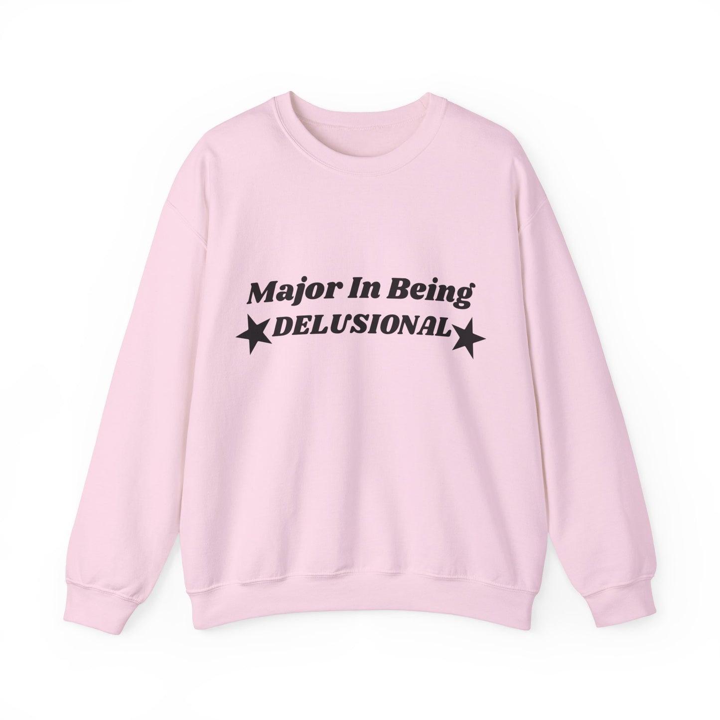 Major In Being Delusional - Personalised Heavy Blend™Crewneck Sweatshirt