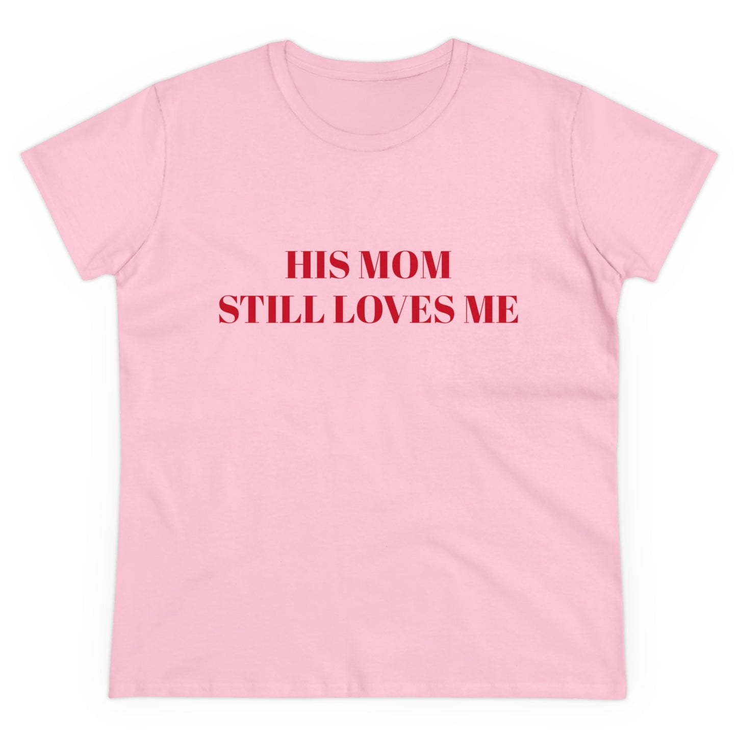 HIS MOM STILL LOVES ME - Graphic Semi-Tight Silhouette Cotton Shirt