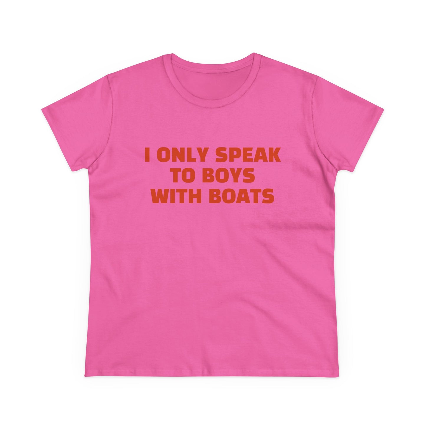 I Only Speak To Boys With Boats - Graphic Cotton Tee