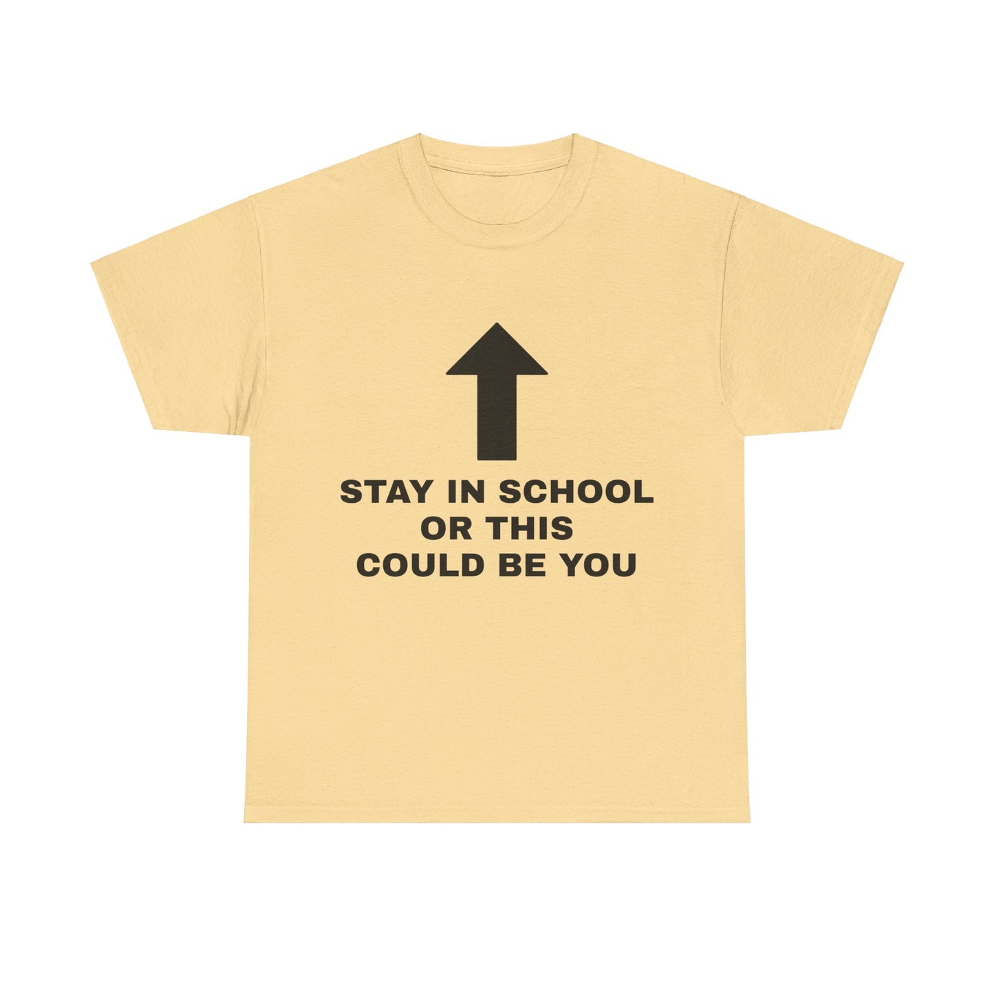 Stay In School Or This Could Be You Graphic Unisex Heavy Cotton Tee