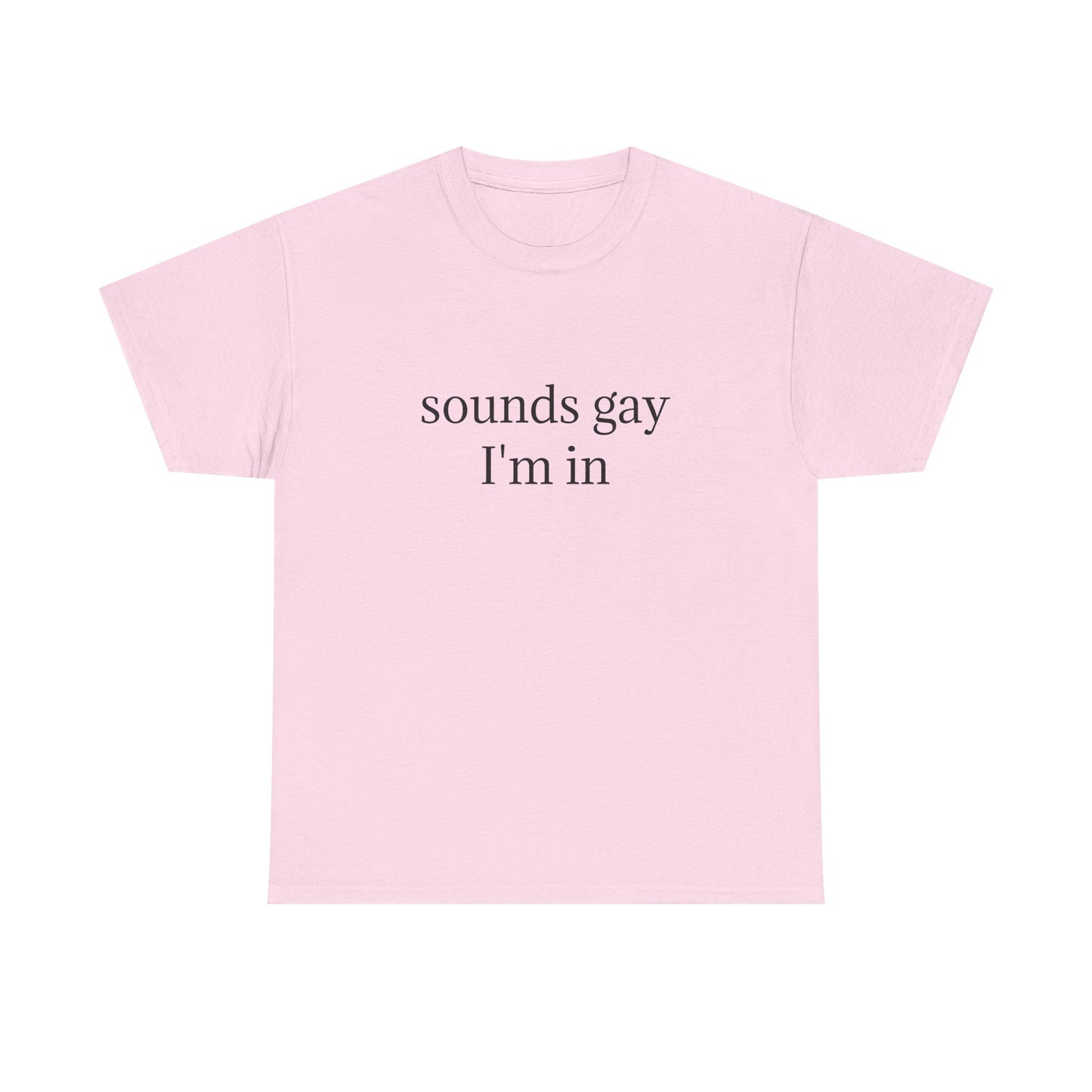 Sounds Gay, I'm In - Graphic LGBTQ+ PRIDE Unisex Heavy Cotton Tee