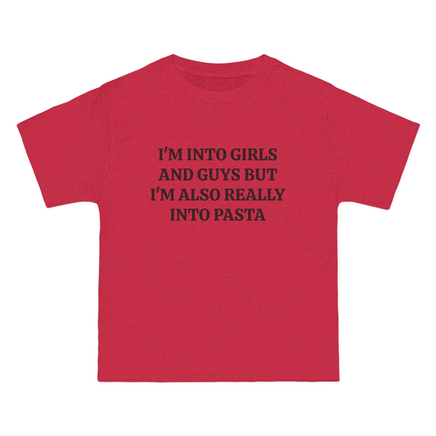 I'm Into Girls And Guys But I'm Also Really Into Pasta - Graphic Beefy-T®  Short-Sleeve T-Shirt