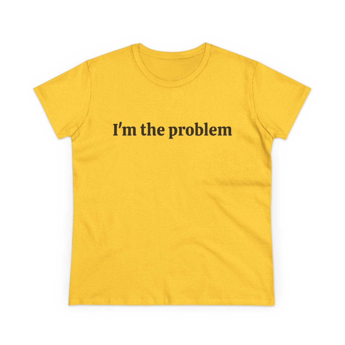 I'm The Problem - 1/2 Graphic Black Unisex Cotton Tee