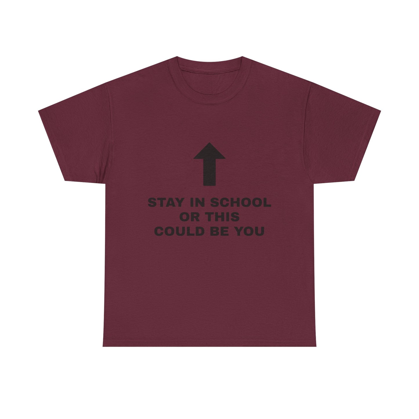 Stay In School Or This Could Be You - Graphic Unisex Heavy Cotton Tee