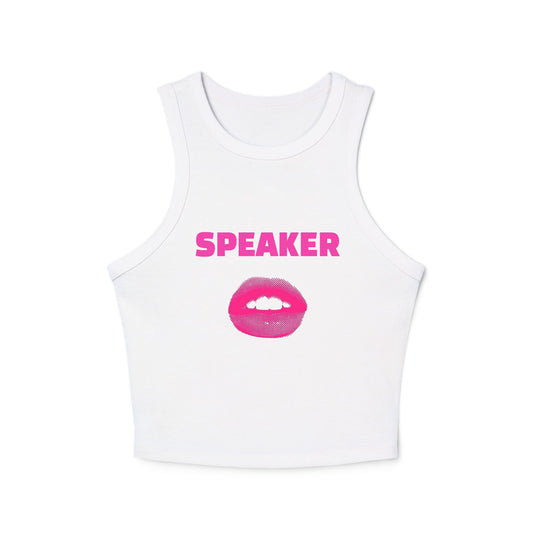 SPEAKER - Graphic 1/3 Trio Micro Rib Racer Tank Top