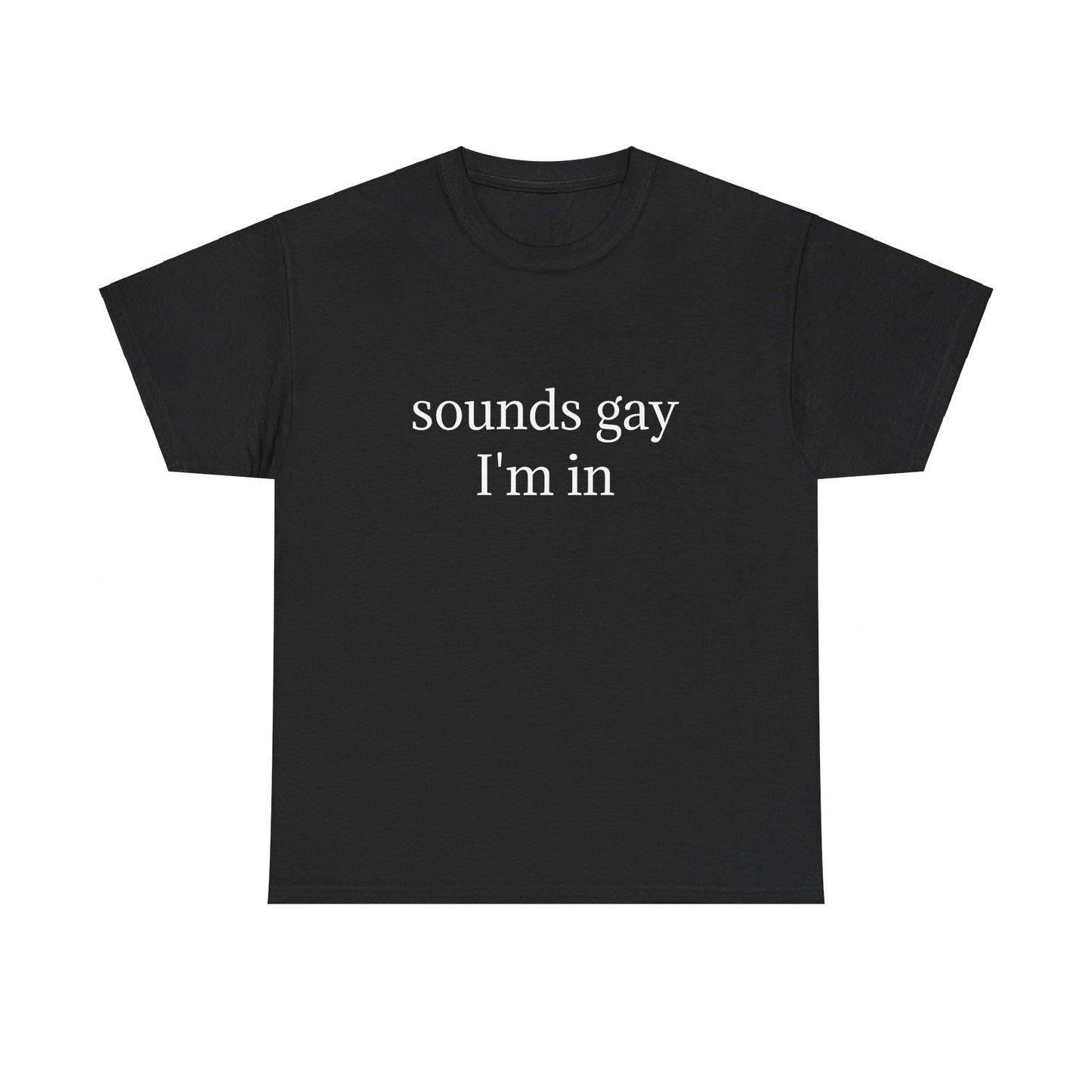 Sounds Gay, I'm In - Graphic LGBTQ+ PRIDE Unisex Heavy Cotton Tee