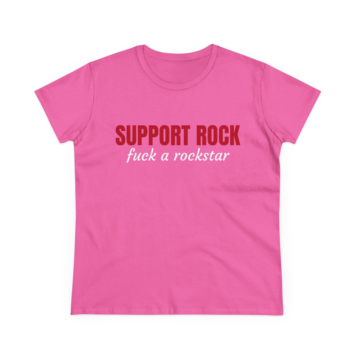 Support Rock, Fuck A Rockstar Graphic Cotton Tee