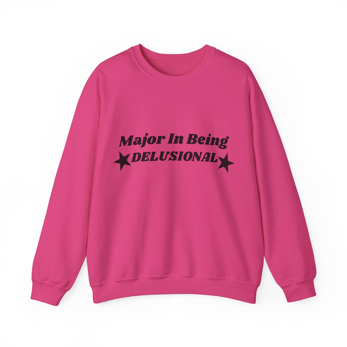 Major In Being Delusional - Personalised Heavy Blend™Crewneck Sweatshirt