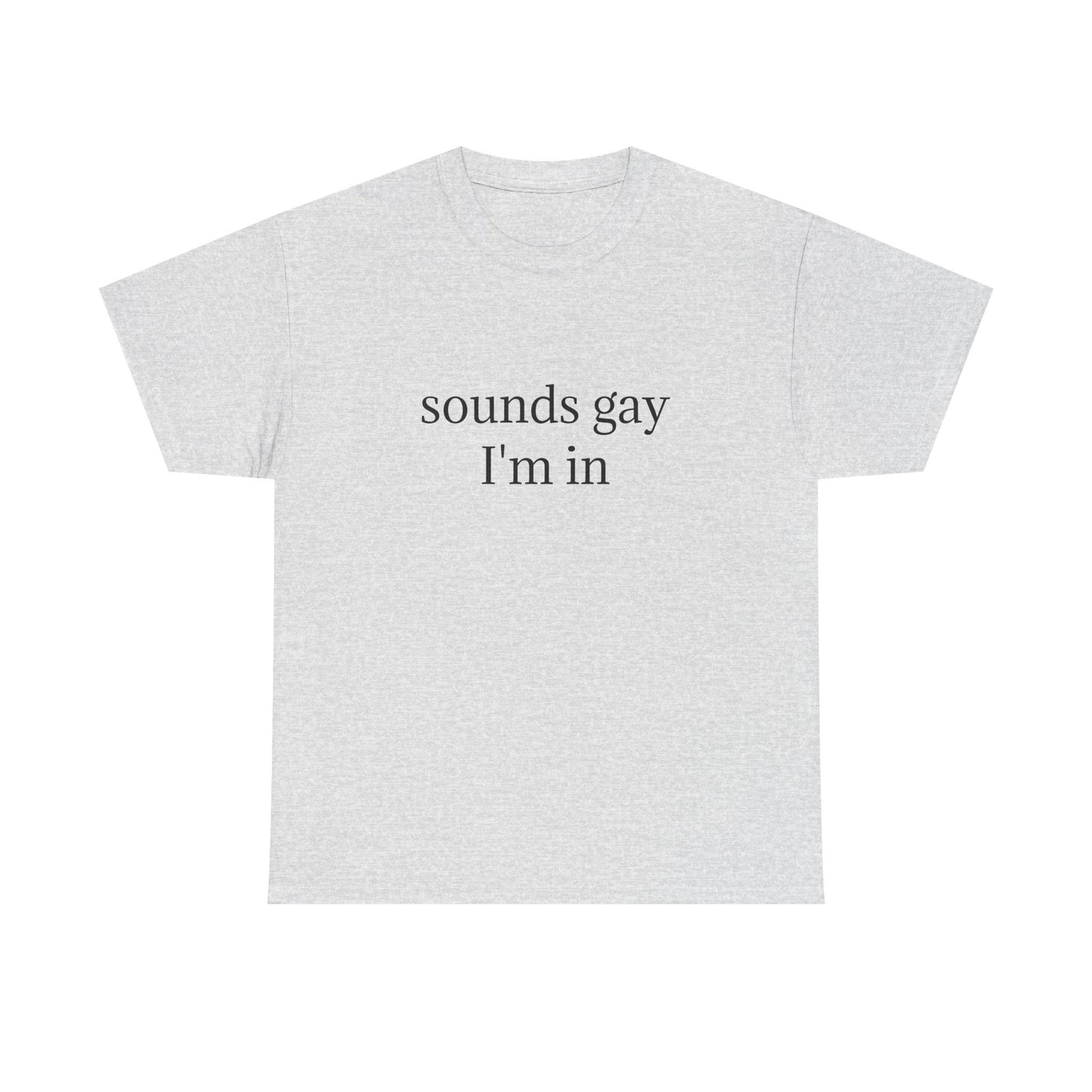 Sounds Gay, I'm In - Graphic LGBTQ+ PRIDE Unisex Heavy Cotton Tee