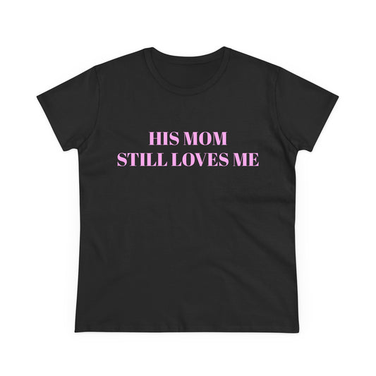 HIS MOM STILL LOVES ME - Graphic Semi-Tight Silhouette Cotton Shirt