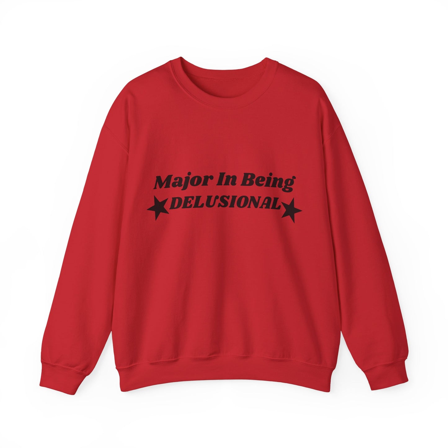 Major In Being Delusional - Personalised Heavy Blend™Crewneck Sweatshirt