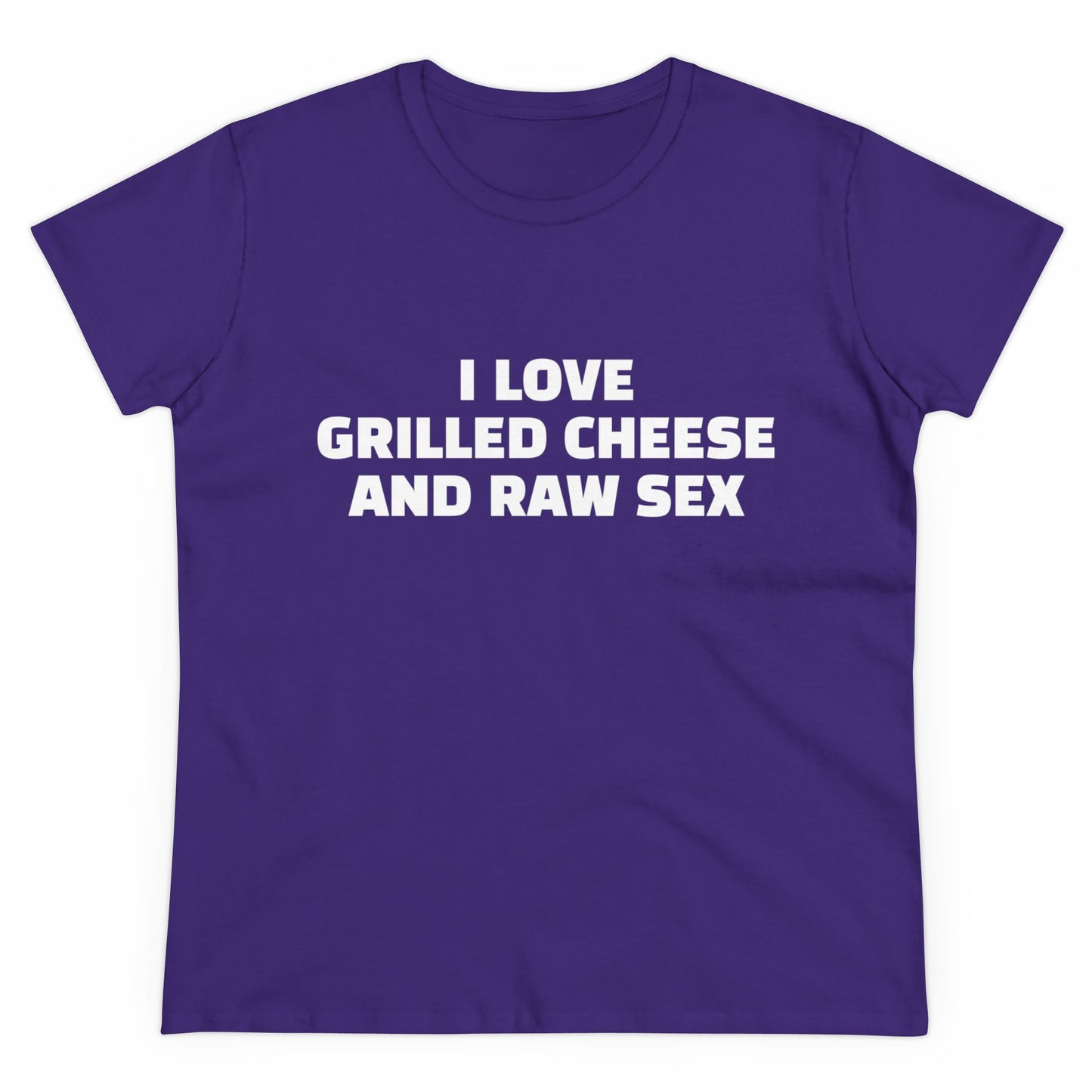 I Love Grilled Cheese And Raw Sex - Graphic Cotton Tee