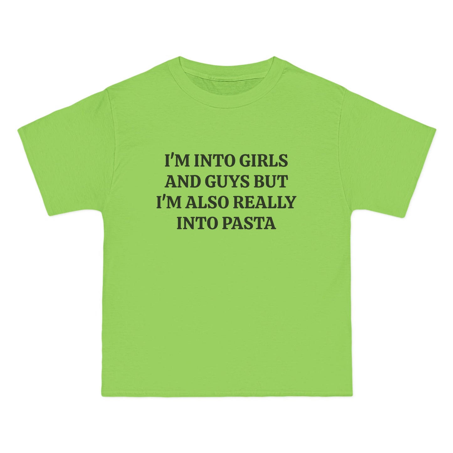 I'm Into Girls And Guys But I'm Also Really Into Pasta - Graphic Beefy-T®  Short-Sleeve T-Shirt