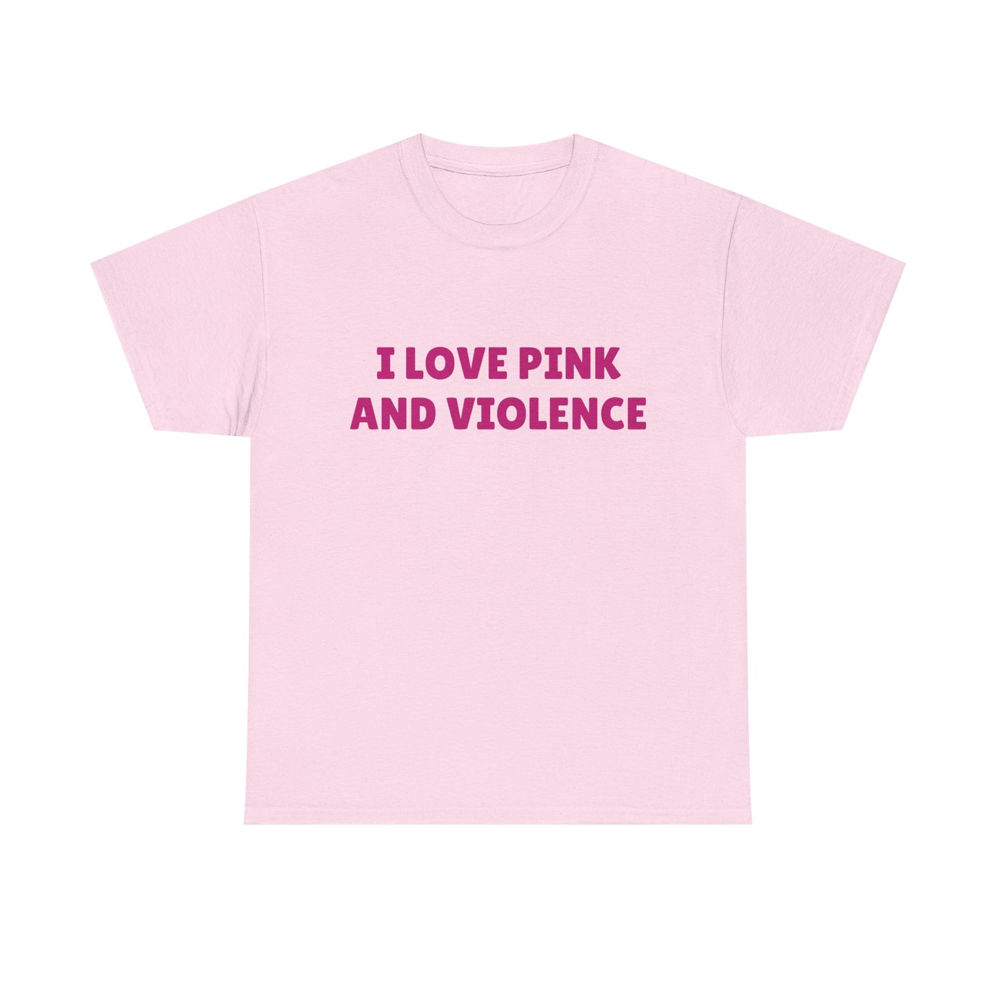 I Love Pink & Violence - Graphic Unisex Heavy Cotton Tee