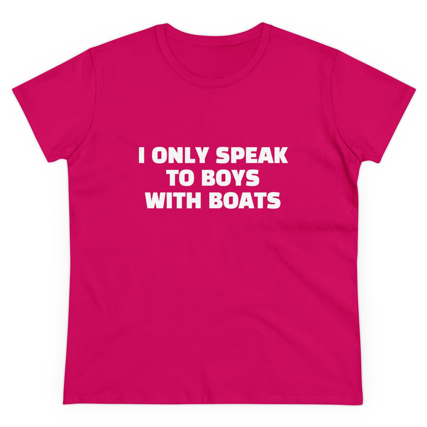 I Only Speak To Boys With Boats Graphic Cotton Tee