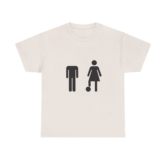 His Head, My Football - Graphic Unisex Heavy Cotton Tee