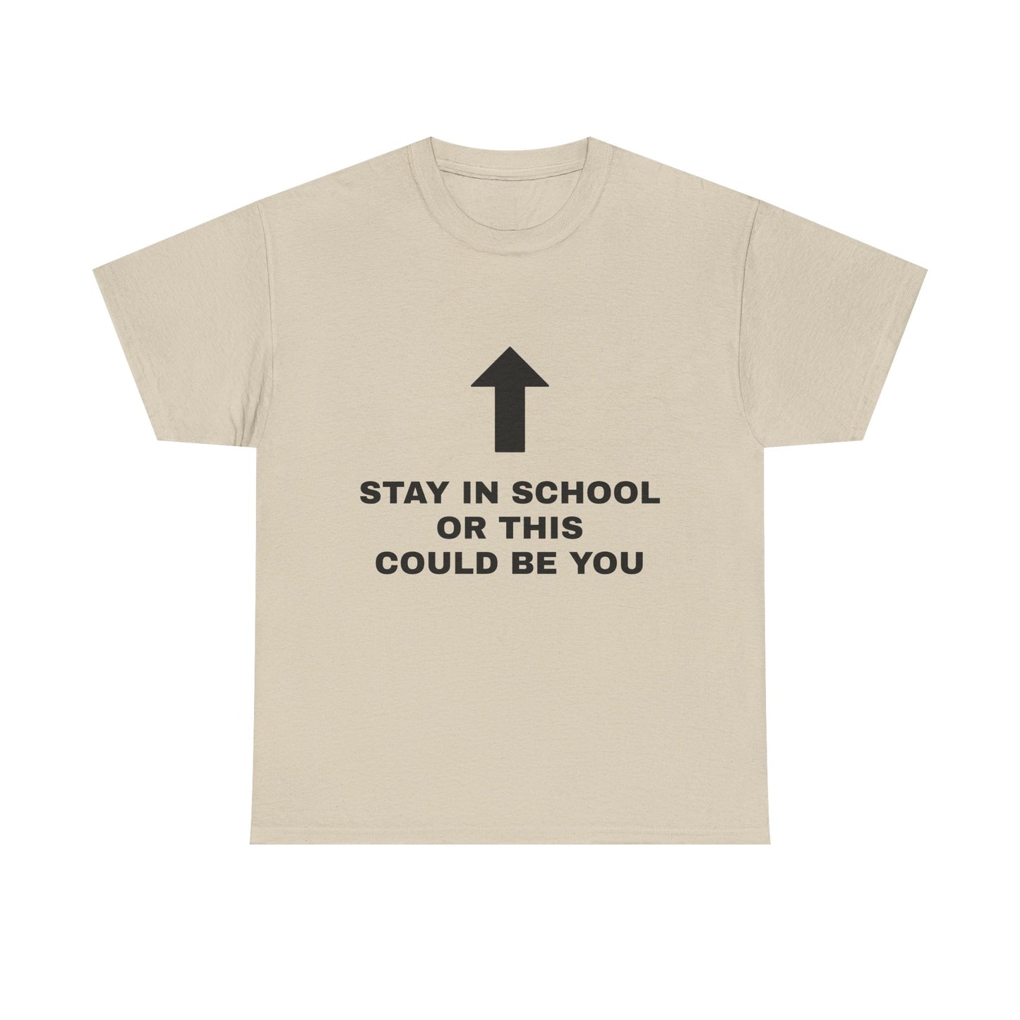 Stay In School Or This Could Be You - Graphic Unisex Heavy Cotton Tee