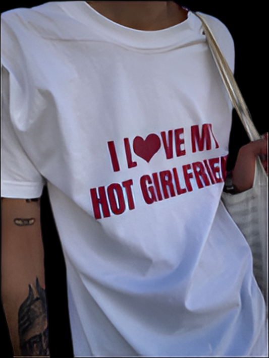I Love My Hot Girlfriend - Graphic Beefy-T®  Short-Sleeve T-Shirt