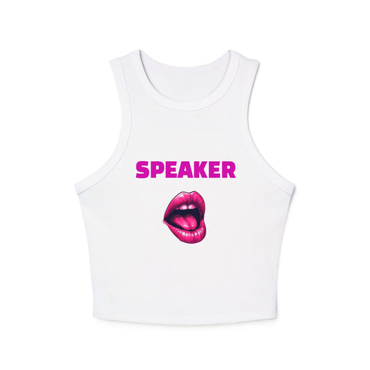 SPEAKER - Graphic 1/3 Micro Rib Racer Tank Top