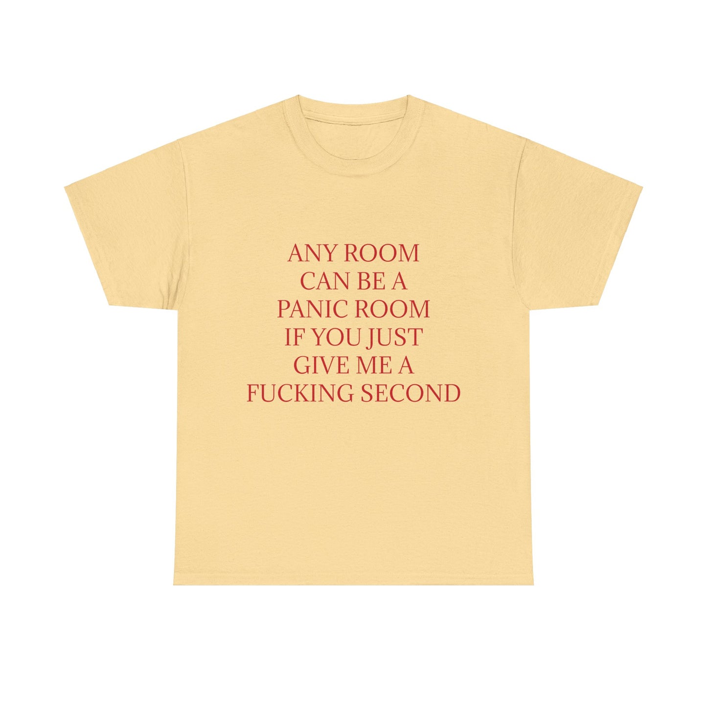 Panic Room - Graphic Adult Humour Unisex Cotton T-Shirt