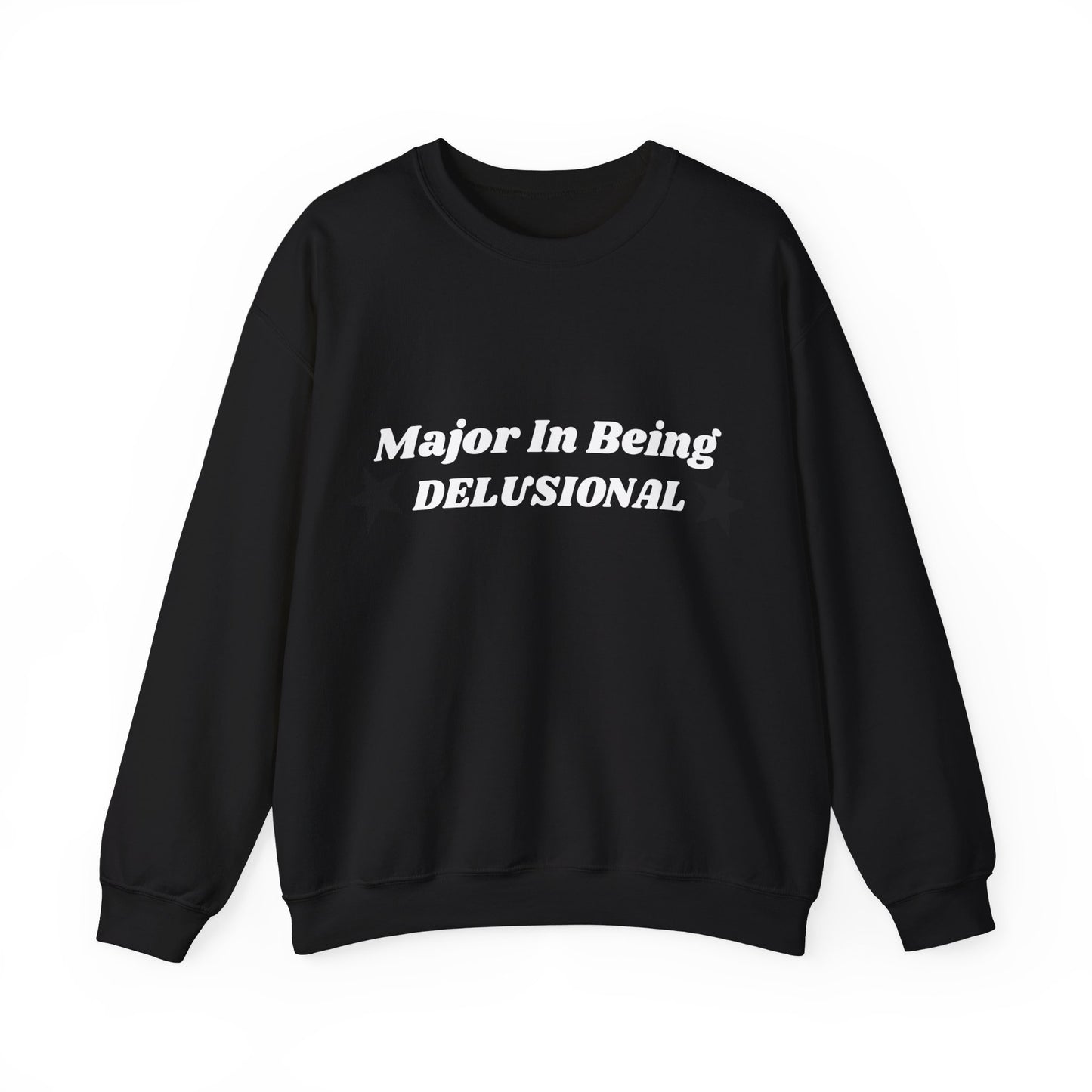 Major In Being Delusional - Personalised Heavy Blend™Crewneck Sweatshirt