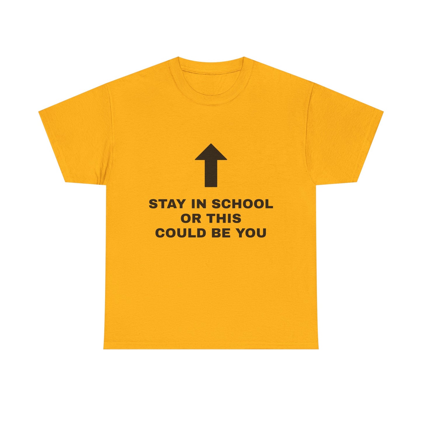 Stay In School Or This Could Be You - Graphic Unisex Heavy Cotton Tee