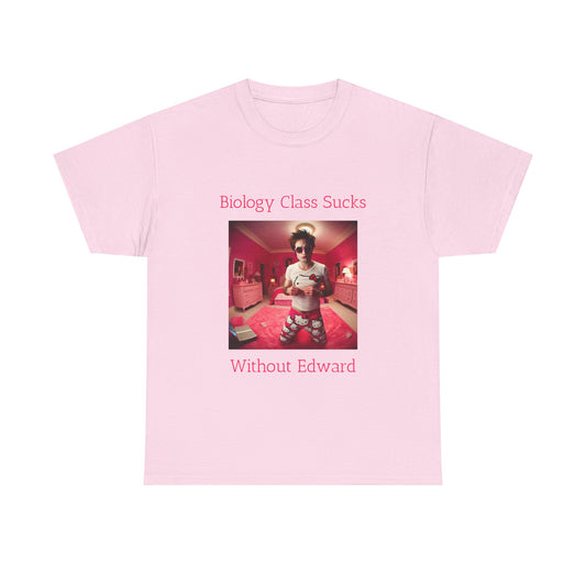 Biology Class Sucks Without Edward  - Edward Cullen Graphic Unisex Heavy Cotton Tee