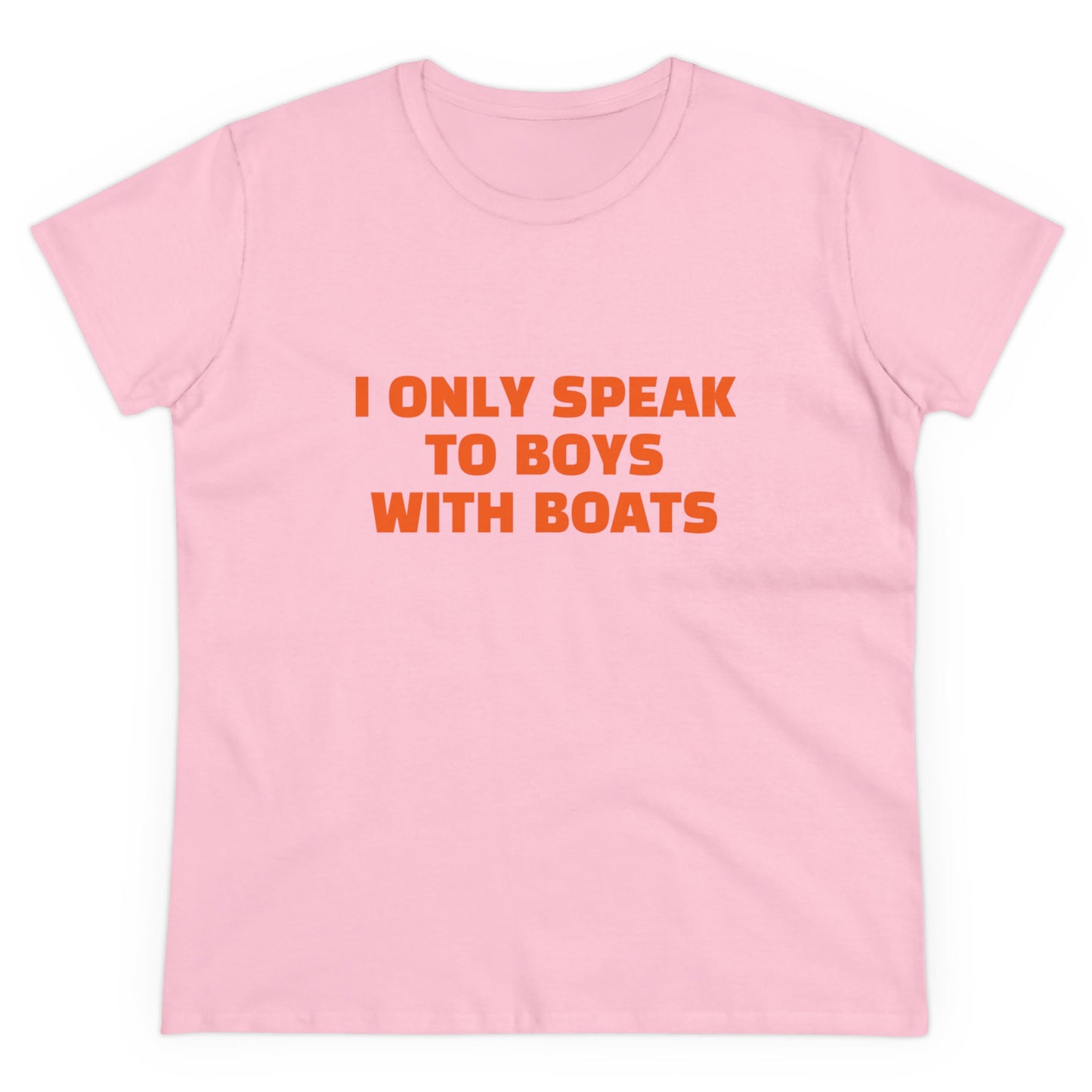 I Only Speak To Boys With Boats Graphic Cotton Tee