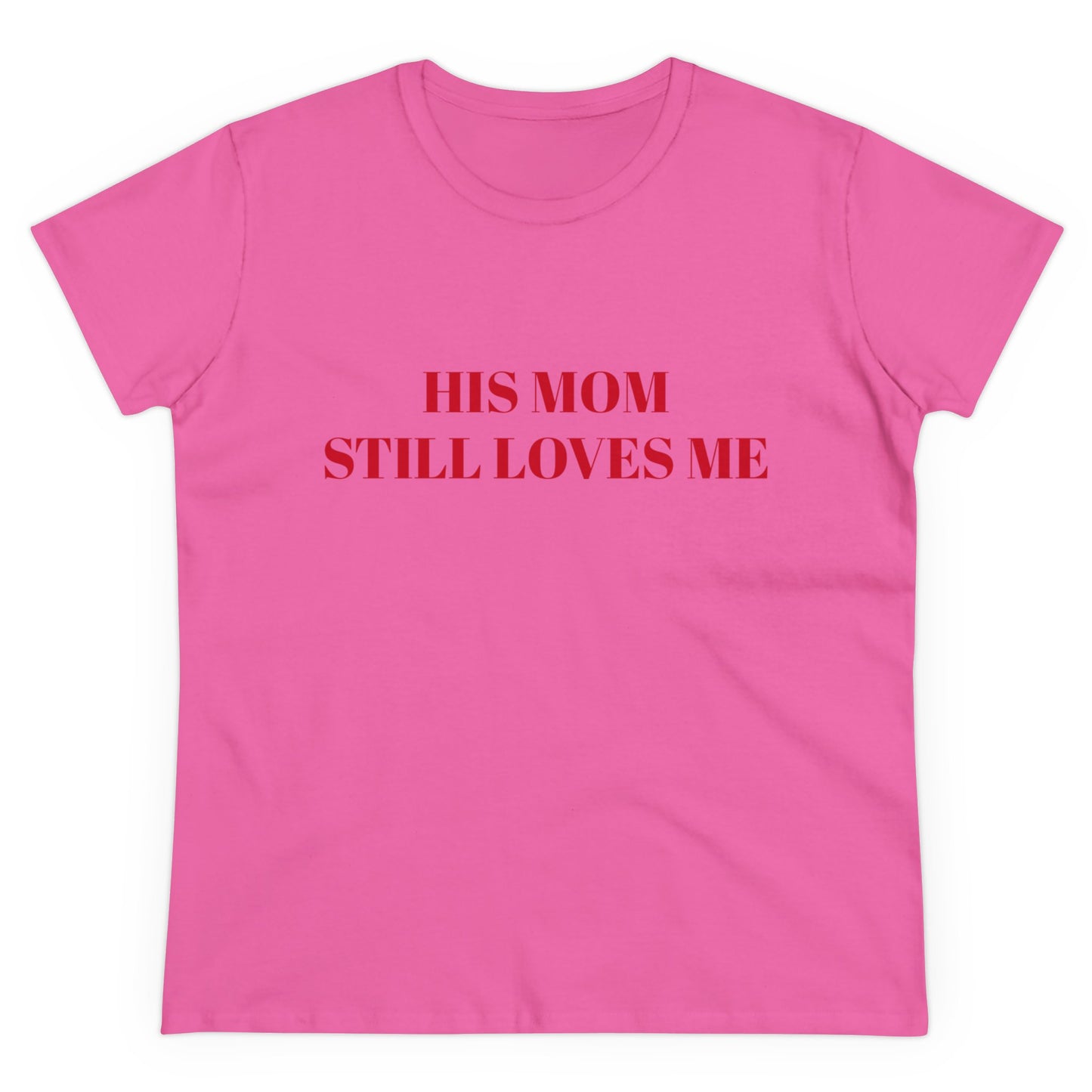 HIS MOM STILL LOVES ME - Graphic Semi-Tight Silhouette Cotton Shirt