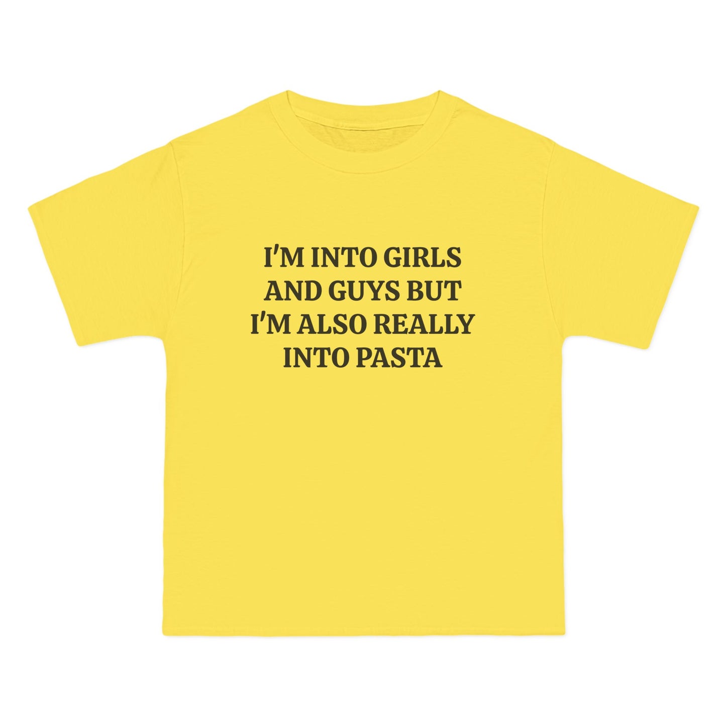 I'm Into Girls And Guys But I'm Also Really Into Pasta - Graphic Beefy-T®  Short-Sleeve T-Shirt