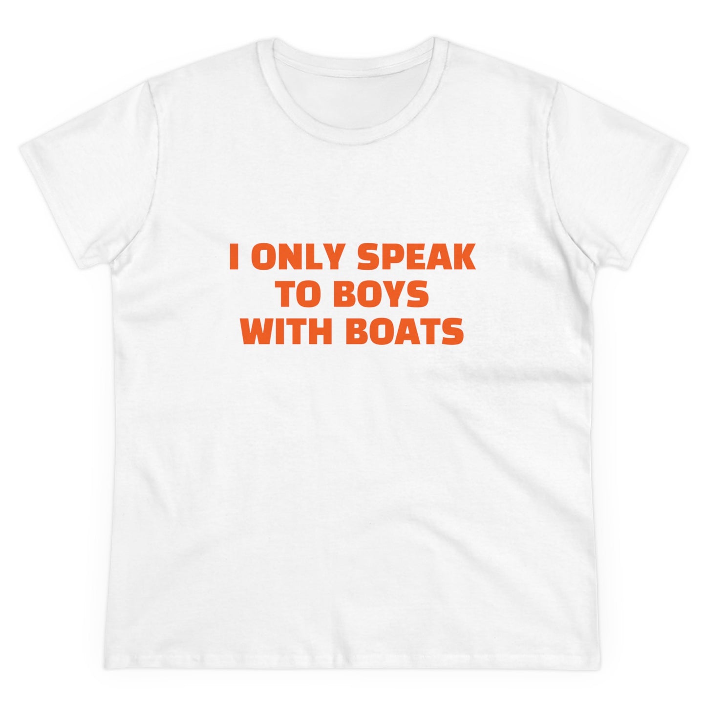 I Only Speak To Boys With Boats Graphic Cotton Tee