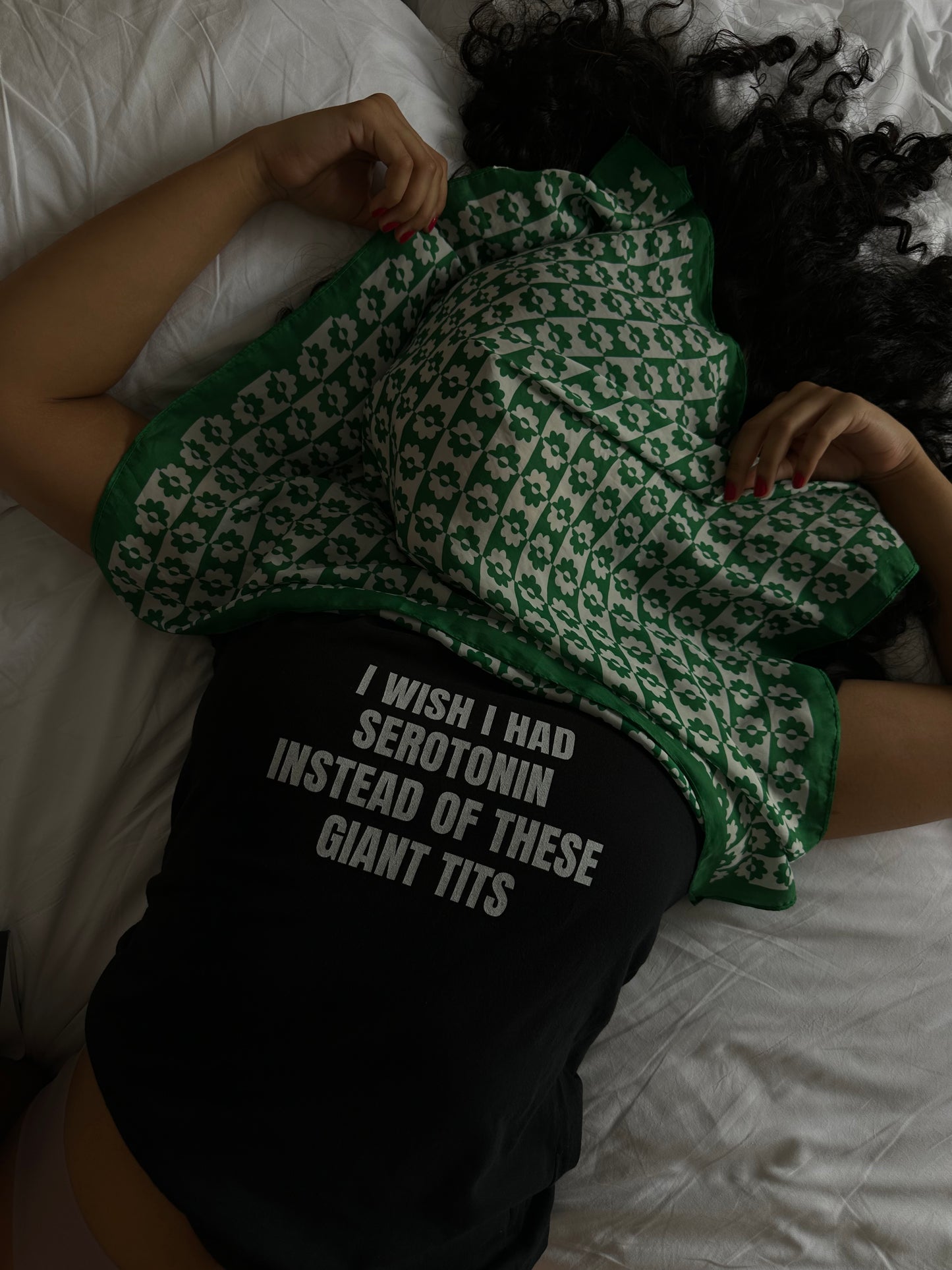 I Wish I Had Serotonin Instead Of These Giant Tits - Semi Tight Graphic Cotton Tee